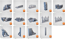 Load image into Gallery viewer, Ruined Merchant Guild - Cities of Ramshackle and Ruin - Printable Scenery - Terrain, Wargaming, D&amp;D, DnD