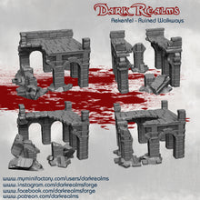 Load image into Gallery viewer, Stone City Ruined Walkways - Arkenfel - Dark Realms Terrain Wargaming D&amp;D DnD