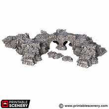 Load image into Gallery viewer, Ruins of Desolation - Darkness &amp; Desolation - Printable Scenery - SystemHEX Terrain D&amp;D DnD