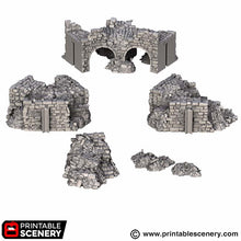 Load image into Gallery viewer, Ruins of Desolation - Darkness &amp; Desolation - Printable Scenery - SystemHEX Terrain D&amp;D DnD