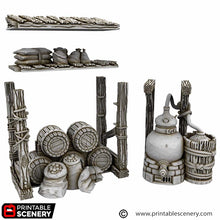 Load image into Gallery viewer, Rum Distillery - Cities of Ramshackle and Ruin - Printable Scenery Terrain Wargaming D&amp;D DnD 28mm 32mm 40mm 54mm
