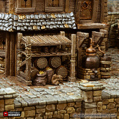 Rum Distillery - Cities of Ramshackle and Ruin - Printable Scenery Terrain Wargaming D&D DnD 28mm 32mm 40mm 54mm