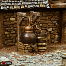 Load image into Gallery viewer, Rum Distillery - Cities of Ramshackle and Ruin - Printable Scenery Terrain Wargaming D&amp;D DnD 28mm 32mm 40mm 54mm