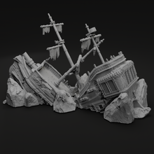 Load image into Gallery viewer, Sailor Wreck - Pirates vs Sailors Nightmare at Sea - Tabletop Terrain - Terrain Wargaming D&amp;D DnD
