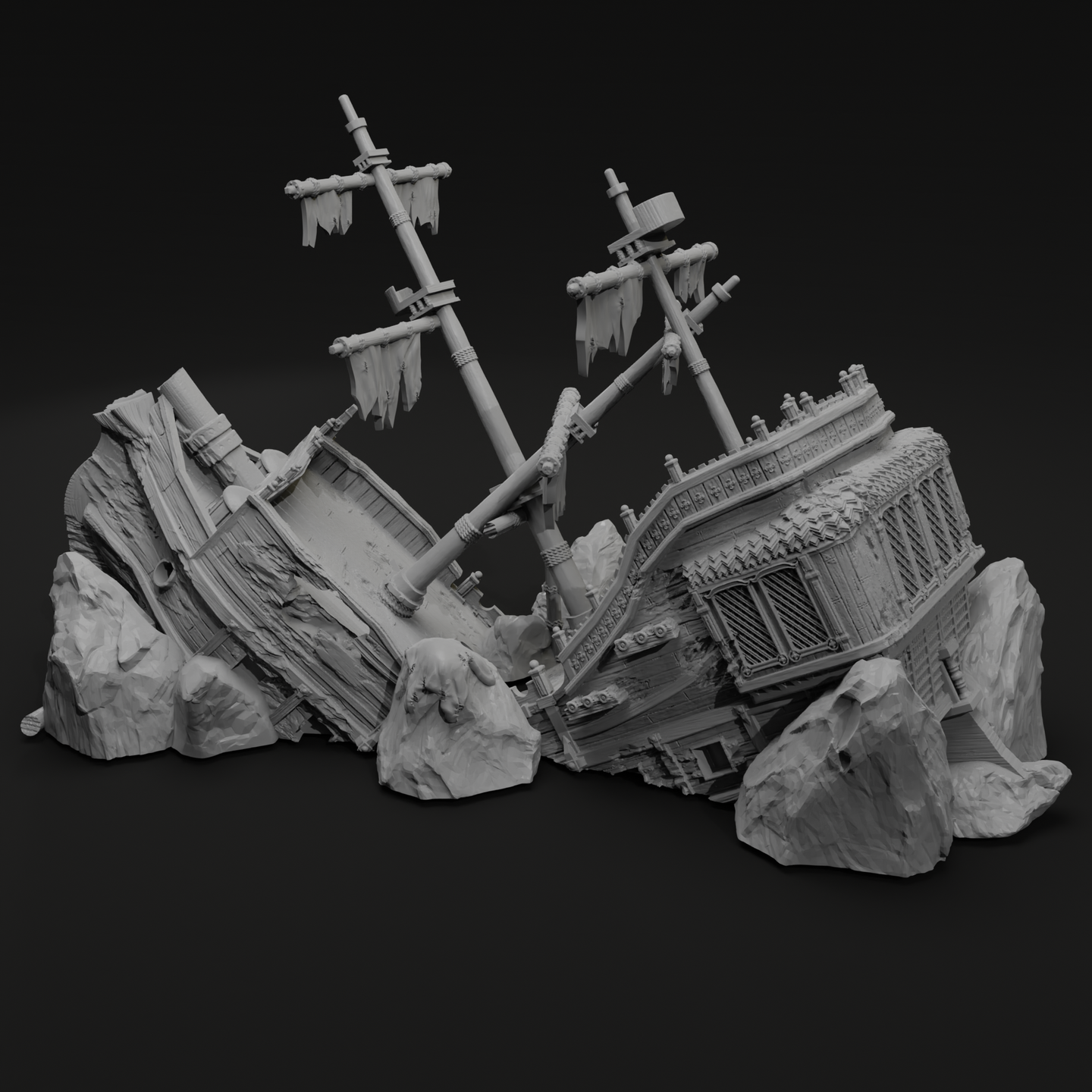 Sailor Wreck - Pirates vs Sailors Nightmare at Sea - Tabletop Terrain - Terrain Wargaming D&D DnD