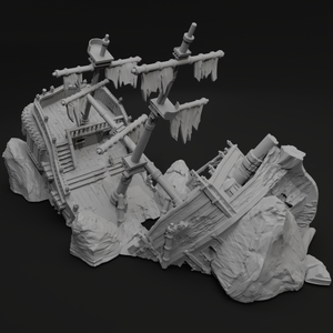 Sailor Wreck - Pirates vs Sailors Nightmare at Sea - Tabletop Terrain - Terrain Wargaming D&D DnD