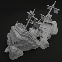 Load image into Gallery viewer, Sailor Wreck - Pirates vs Sailors Nightmare at Sea - Tabletop Terrain - Terrain Wargaming D&amp;D DnD