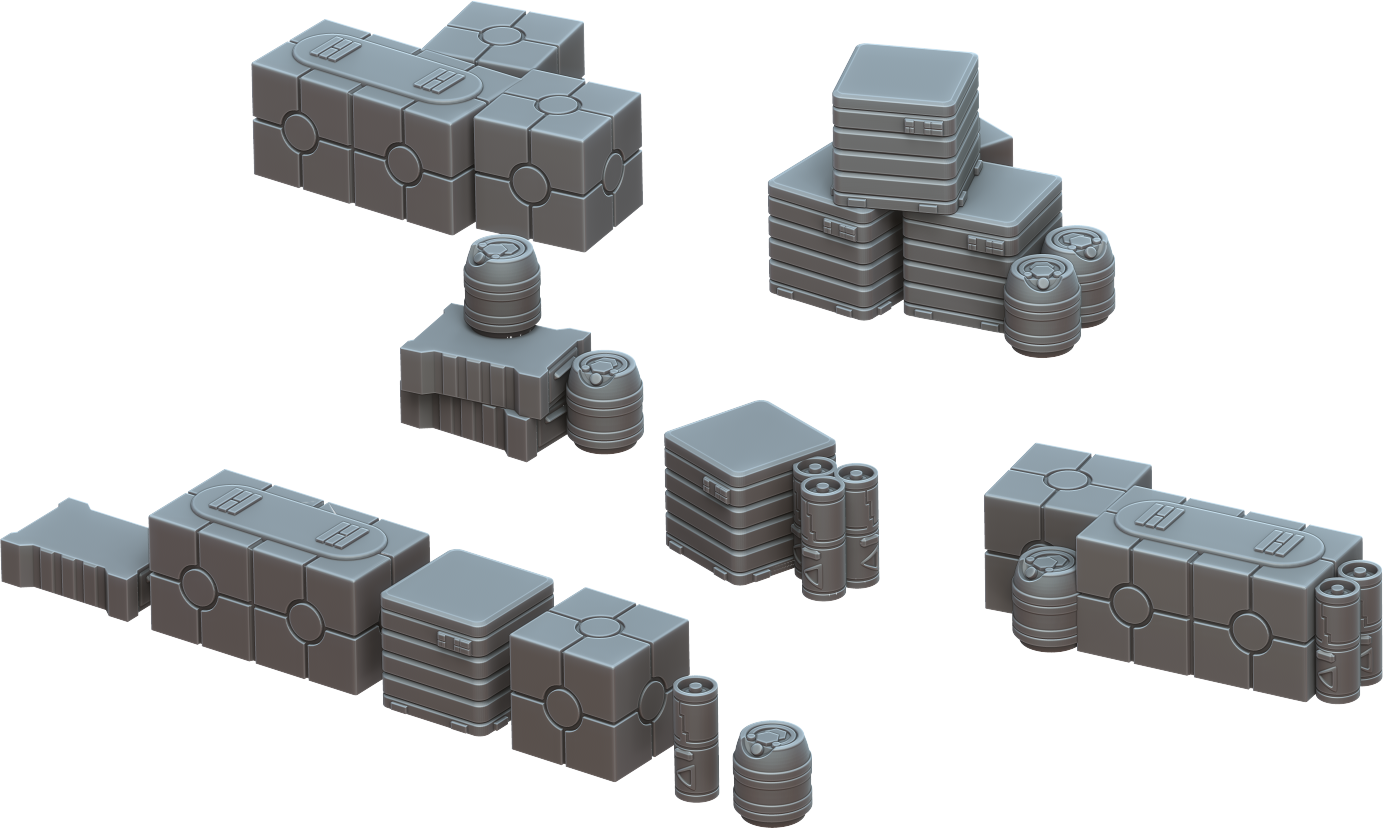 Imperial Cargo Scatter - Shattered Galaxy - Multiverse - Terrain Wargaming D&D DnD