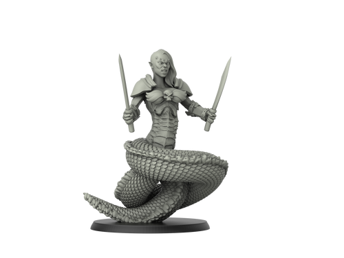 Snake Woman - Fantastic Creatures Set - 3D IP Studios - Terrain Wargaming D&D DnD 28mm 32mm 40mm 54mm 75mm 100mm