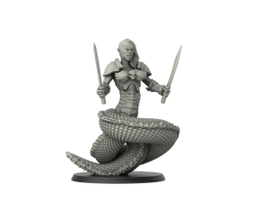 Snake Woman - Fantastic Creatures Set - 3D IP Studios - Terrain Wargaming D&D DnD 28mm 32mm 40mm 54mm 75mm 100mm