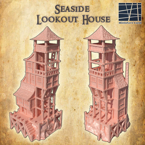 Seaside Lookout House - Miniatureland Terrain Wargaming D&D DnD