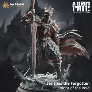 Ser Elias the Forgotten Knight of the Void - A Grim Fate  - DM Stash - Wargaming D&D DnD, 28mm, 32mm, 40mm, 54mm, 75mm, 100mm, 125mm
