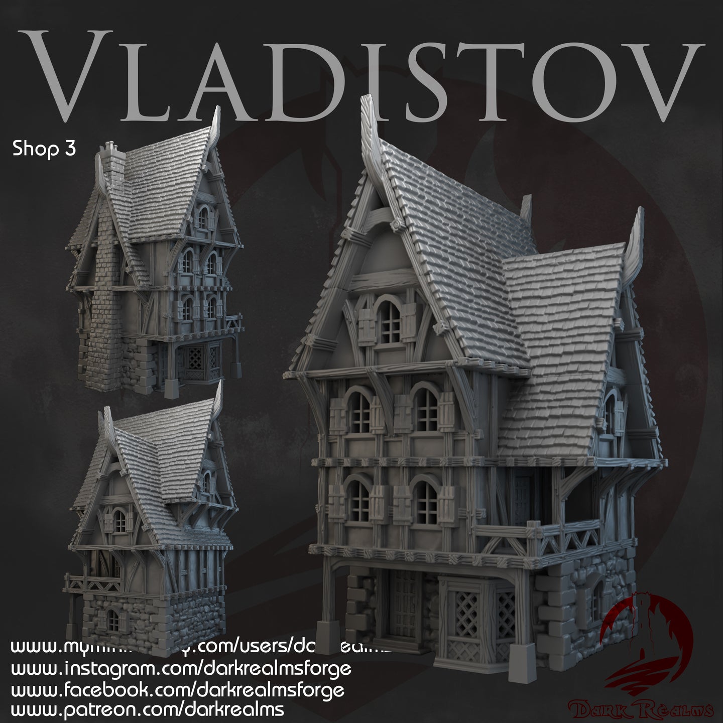 Market Town Shop 3 - Vladistov - Dark Realms Terrain Wargaming D&D DnD