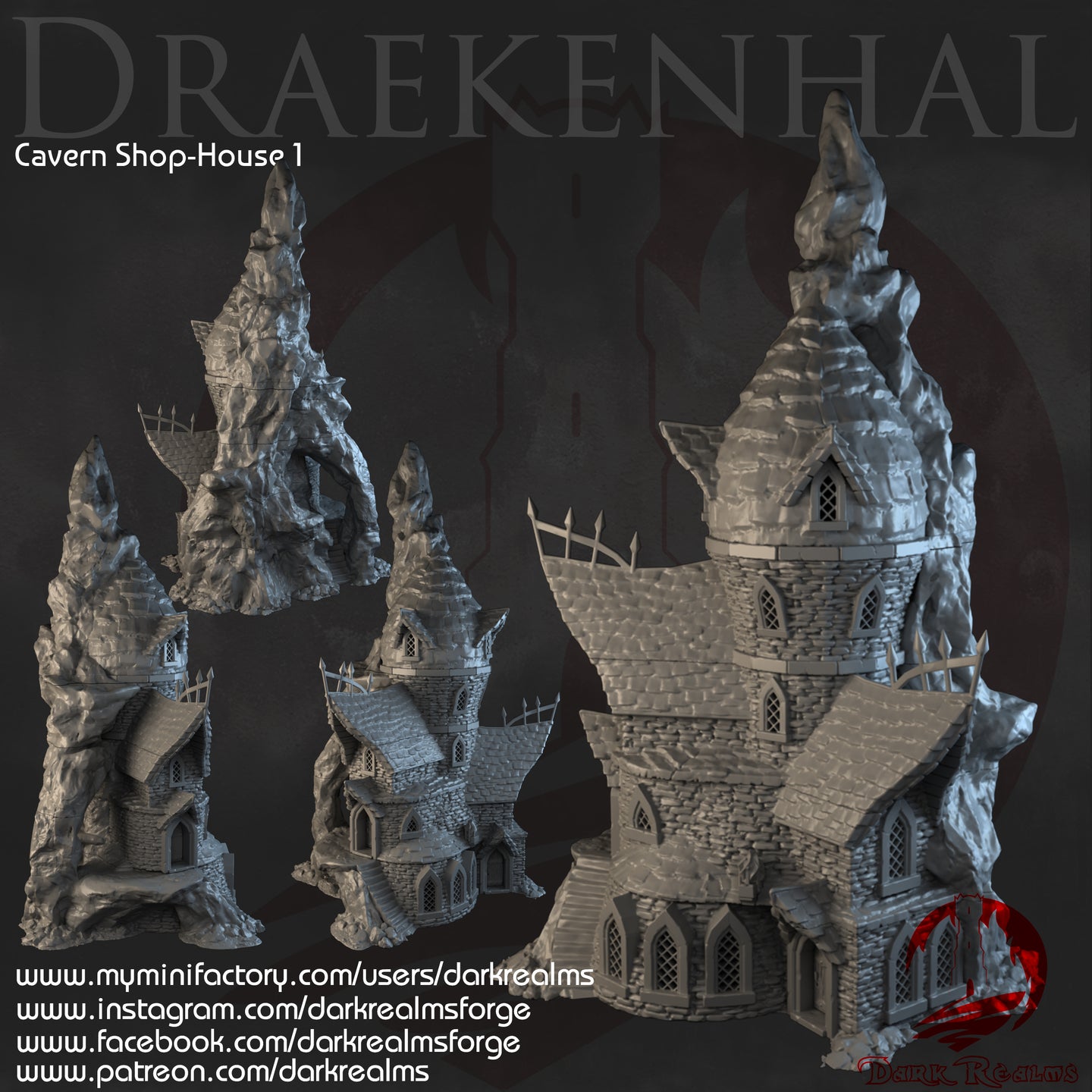 Cavern Shop House 1 - Drakenhal - Dark Realms Terrain Wargaming D&D DnD