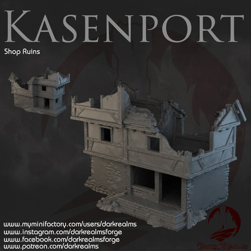 Shop Ruins - Kasenport  - Dark Realms Terrain Wargaming D&D DnD