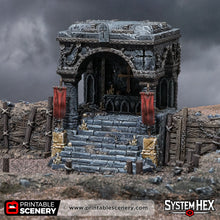 Load image into Gallery viewer, Shrine of Damnation - Trench Tombs - Darkness &amp; Desolation - Printable Scenery - SystemHEX Terrain D&amp;D DnD