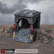 Load image into Gallery viewer, Shrine of Damnation - Trench Tombs - Darkness &amp; Desolation - Printable Scenery - SystemHEX Terrain D&amp;D DnD