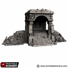 Load image into Gallery viewer, Shrine of Damnation - Trench Tombs - Darkness &amp; Desolation - Printable Scenery - SystemHEX Terrain D&amp;D DnD