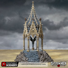 Load image into Gallery viewer, Angelic Shrine of Darkness - Darkness &amp; Desolation - Printable Scenery - SystemHEX Terrain D&amp;D DnD
