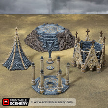 Load image into Gallery viewer, Angelic Shrine of Darkness - Darkness &amp; Desolation - Printable Scenery - SystemHEX Terrain D&amp;D DnD