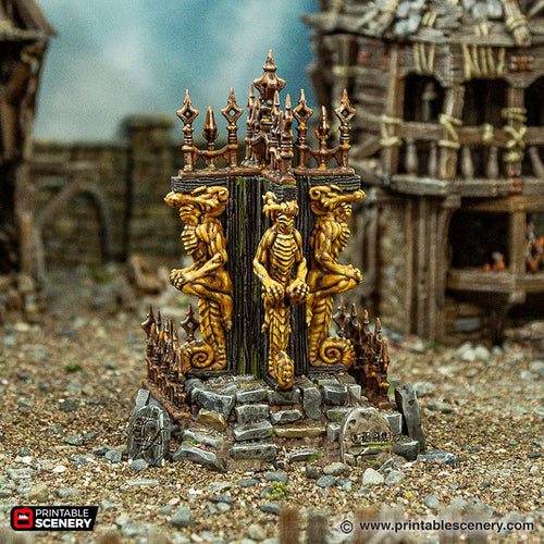 Shrine of Ruin - Cities of Ramshackle and Ruin - Printable Scenery Terrain Wargaming D&D DnD 32mm 40mm 54mm
