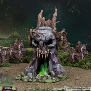 Shrine of the Swamp Beast - The Gloaming Swamps - Printable Scenery Terrain Wargaming D&D DnD 10mm 15mm 20mm 28mm 32mm 40mm 54mm