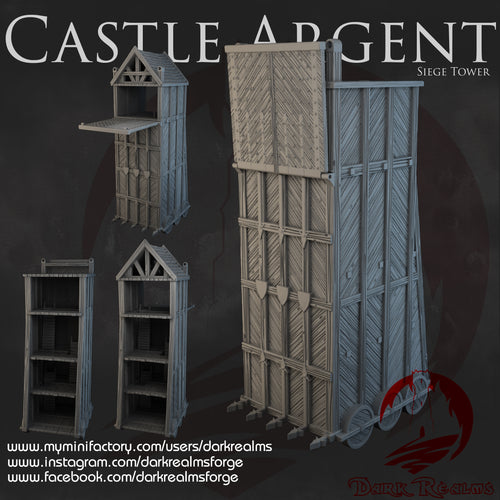 Siege Tower - Castle Argent - Dark Realms Terrain Wargaming D&D DnD