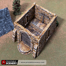 Load image into Gallery viewer, Small Chapel - Kingdoms of Throne and Ash - Printable Scenery - Terrain, Wargaming, D&amp;D, DnD