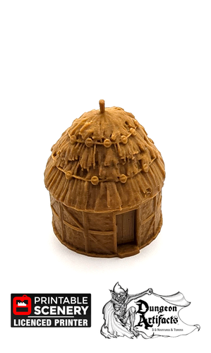 Small Round House - King and Country - Printable Scenery Terrain Wargaming D&D DnD 10mm 15mm 20mm 25mm 28mm 32mm 40mm 54mm