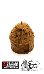 Small Round House - King and Country - Printable Scenery Terrain Wargaming D&D DnD 10mm 15mm 20mm 25mm 28mm 32mm 40mm 54mm
