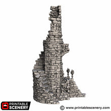 Load image into Gallery viewer, Spire of Desolation - Darkness &amp; Desolation - Printable Scenery - SystemHEX Terrain D&amp;D DnD