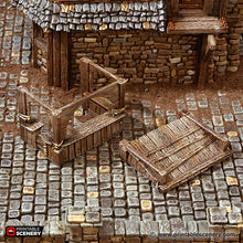 Load image into Gallery viewer, Ramshackle Outhouse and Stable - Cities of Ramshackle and Ruin - Printable Scenery - Terrain, Wargaming, D&amp;D, DnD