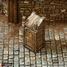 Load image into Gallery viewer, Ramshackle Outhouse and Stable - Cities of Ramshackle and Ruin - Printable Scenery - Terrain, Wargaming, D&amp;D, DnD