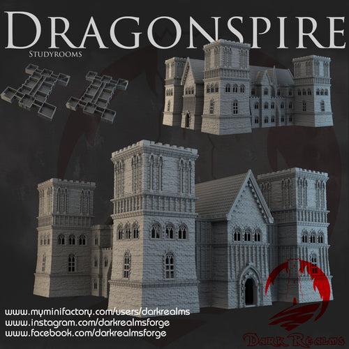 Study Rooms - Dragonspire - Dark Realms Terrain Wargaming D&D DnD