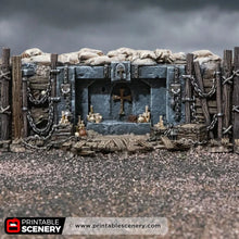 Load image into Gallery viewer, Sunken Trench Shrine - Darkness &amp; Desolation - Trench Tombs - Printable Scenery - Wargaming Terrain
