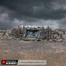 Load image into Gallery viewer, Sunken Trench Shrine - Darkness &amp; Desolation - Trench Tombs - Printable Scenery - Wargaming Terrain