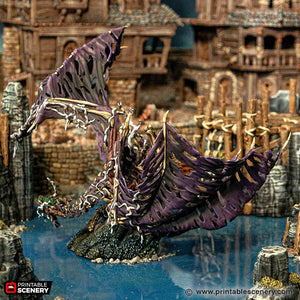Swamp Dragon Awakes - Cities of Ramshackle and Ruin - Printable Scenery Terrain Wargaming D&D DnD 28mm 32mm 40mm 54mm