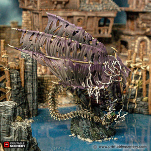Swamp Dragon Awakes - Cities of Ramshackle and Ruin - Printable Scenery Terrain Wargaming D&D DnD 28mm 32mm 40mm 54mm