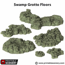 Load image into Gallery viewer, Swamp Grotto Floor - The Gloaming Swamps - Printable Scenery Terrain Wargaming 10mm 15mm 20mm 25mm 28mm 32mm 40mm 54mm D&amp;D DnD