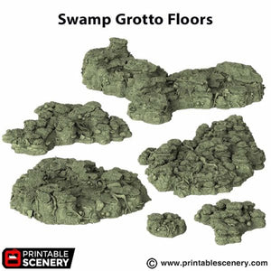 Swamp Grotto Floor - The Gloaming Swamps - Printable Scenery Terrain Wargaming 10mm 15mm 20mm 25mm 28mm 32mm 40mm 54mm D&D DnD