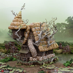 Swamp Wizards Hut - The Gloaming Swamps - Printable Scenery Terrain Wargaming D&D DnD 10mm 15mm 20mm 28mm 32mm 40mm 54mm