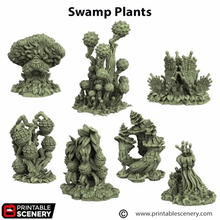 Load image into Gallery viewer, Swamp Plants - The Gloaming Swamps - Printable Scenery Terrain Wargaming D&amp;D DnD 10mm 15mm 20mm 25mm 28mm 32mm 40mm 54mm