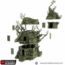 Load image into Gallery viewer, Swamp Wizards Hut - The Gloaming Swamps - Printable Scenery Terrain Wargaming D&amp;D DnD 10mm 15mm 20mm 28mm 32mm 40mm 54mm