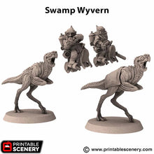 Load image into Gallery viewer, Swamp Wyvern - Rise of the Halflings - Printable Scenery - Terrain, Wargaming, D&amp;D, DnD 28mm 32mm 40mm 54mm