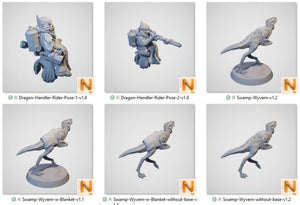 Swamp Wyvern - Rise of the Halflings - Printable Scenery - Terrain, Wargaming, D&D, DnD 28mm 32mm 40mm 54mm