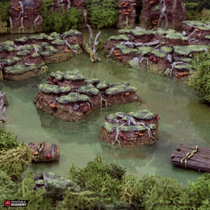 Swamp Grotto Floor - The Gloaming Swamps - Printable Scenery Terrain Wargaming 10mm 15mm 20mm 25mm 28mm 32mm 40mm 54mm D&D DnD