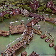 Load image into Gallery viewer, Swamp Walkways - The Gloaming Swamps - Printable Scenery Terrain Wargaming 15mm 20mm 25mm 28mm 32mm 40mm 54mm D&amp;D DnD