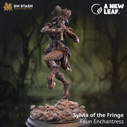 Sylvia of the Fringe Faun Enchantress - A New Leaf  - DM Stash - Wargaming D&D DnD, 28mm, 32mm, 40mm, 54mm, 75mm, 100mm, 125mm