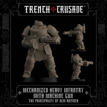 Load image into Gallery viewer, The Principality of New Antioch Mechanized Heavy Infantry with Machine Gun - Trench Crusade