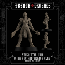 Load image into Gallery viewer, Trench Pilgrims Stigmatic Nun with Axe and Trench Club - Trench Crusade